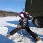 Настя Буркова, 8-летняя участница соревнований. Не смогла поймать много рыбы