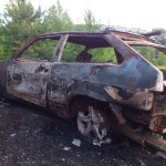 В Карпинске сгорел автомобиль