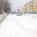 К утру тротуары на центральных улицах расчищены от снега