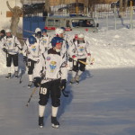 Выход наших спортсменов на лед
