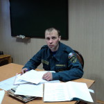 Сергей Степанчук, начальник караула, часто выступает в школах с профилактическими беседами