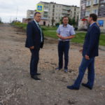 Министр побывал на строящейся дороге на улице Почтамтской