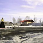 Площадь угольщиков располодена на борту бывшего разреза. Там очень красивый вид. Фото: архив "Вечерний Карпинск"